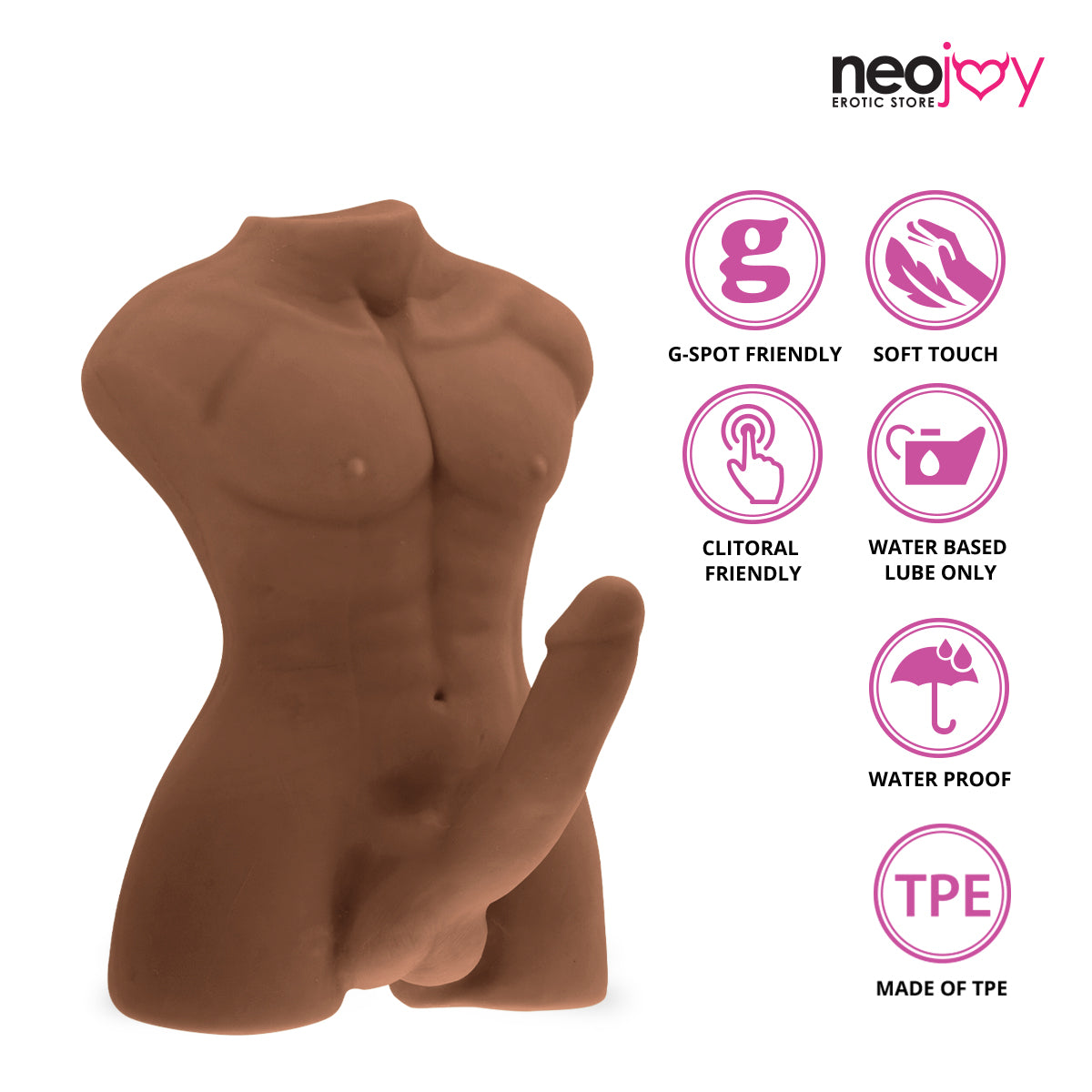 Neojoy Realistic Dildo Male Sex Doll TPE