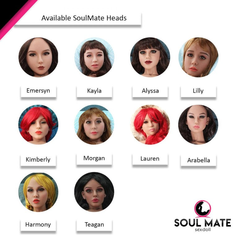 SoulMate Dolls - Emersyn Head With Sex Doll Torso - Light Brown