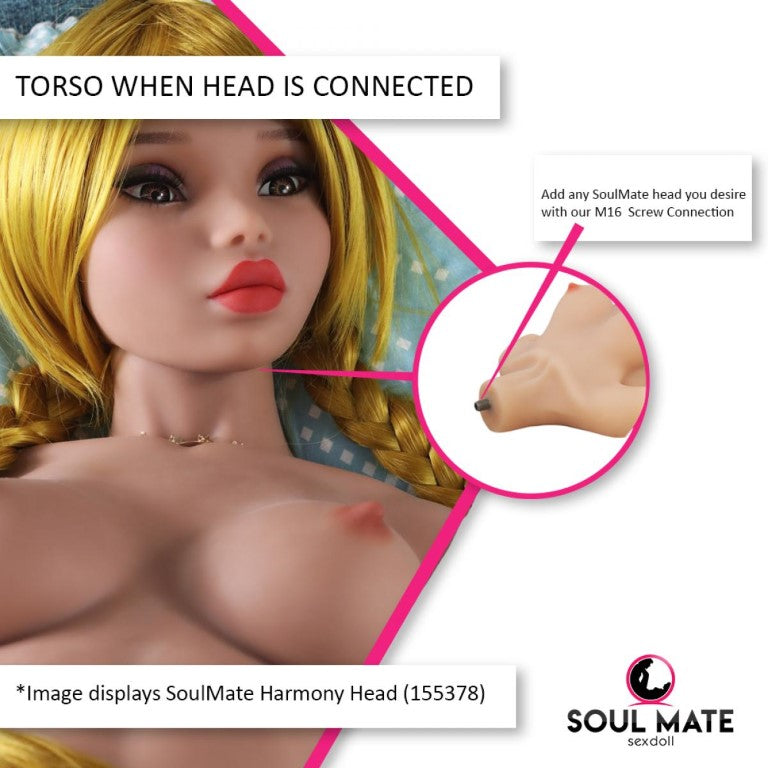 SoulMate Dolls - Emersyn Head With Sex Doll Torso - Light Brown
