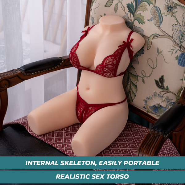 YQ Torso with Skeleton - Gel Breast - TPE - 9.5KG - Natural