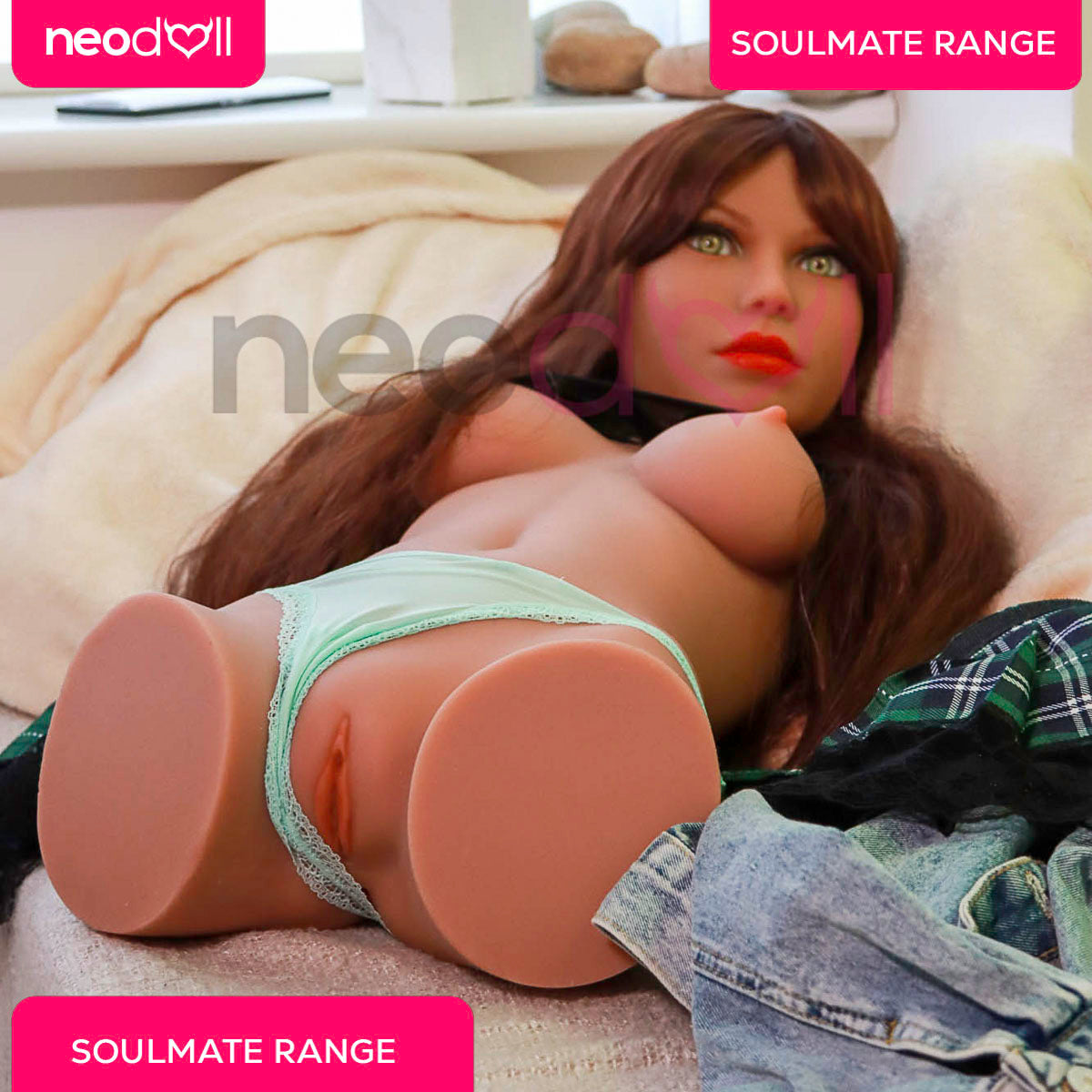 Soulmate Dolls - Charlie Head With Sex Doll Torso - Light Brown