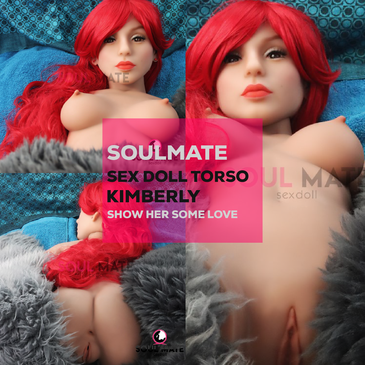 SoulMate Dolls - Kimberly Head With Sex Doll Torso - Light Brown