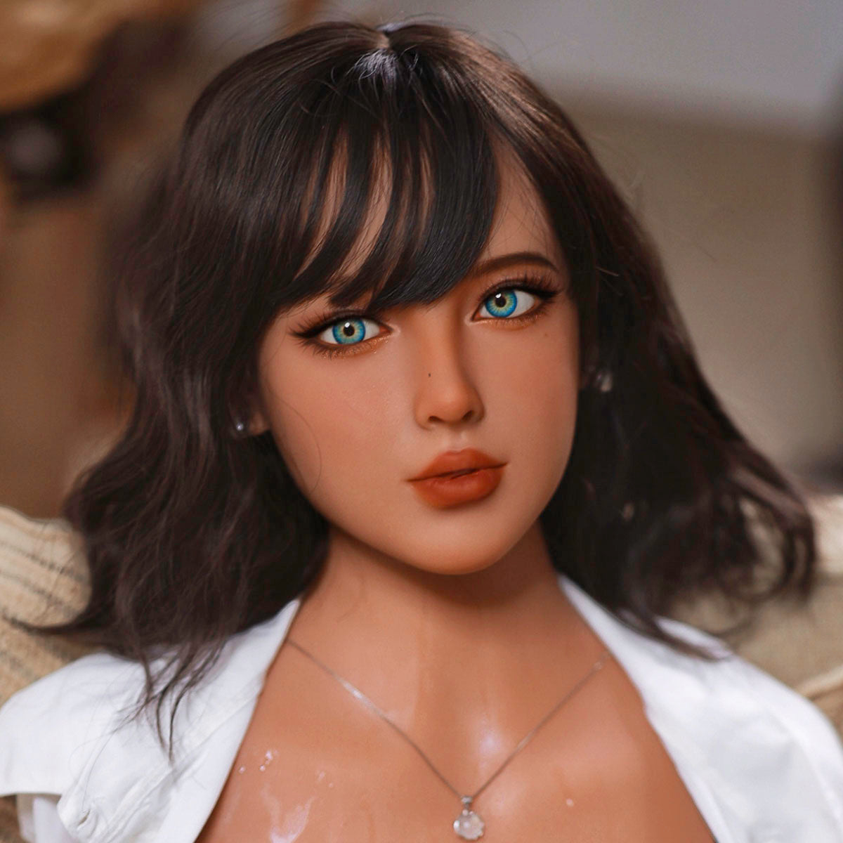 Firedoll - Clowy - Sex Doll Head - M16 Compatible - Light Tan