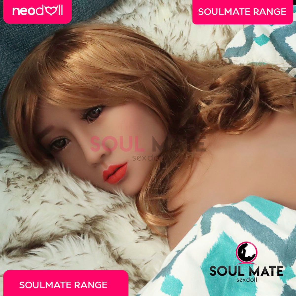 SoulMate Dolls - Josie Head With Sex Doll Torso - Light Brown
