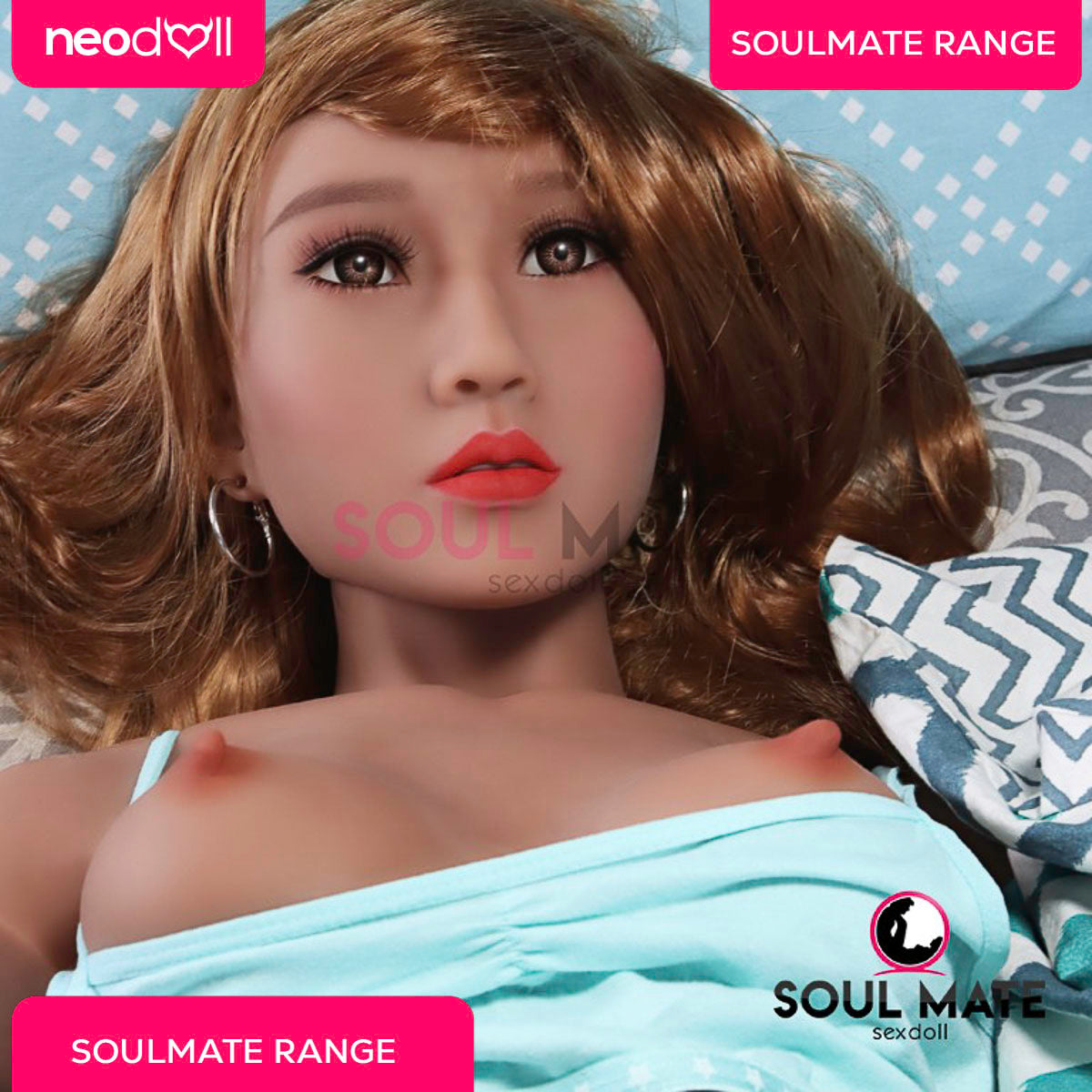 SoulMate Dolls - Josie Head With Sex Doll Torso - Light Brown