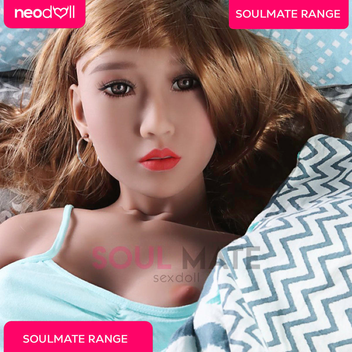 SoulMate Dolls - Josie Head With Sex Doll Torso - Light Brown