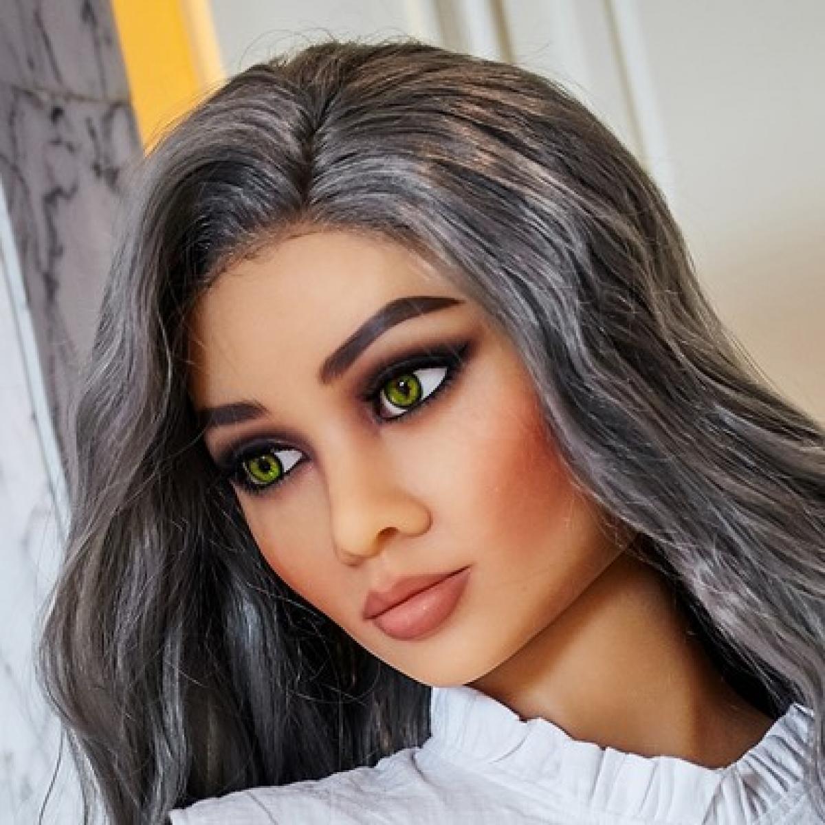 Neodoll Racy Ayumi - Sex Doll Head - M16 Compatible - Tan - Lucidtoys