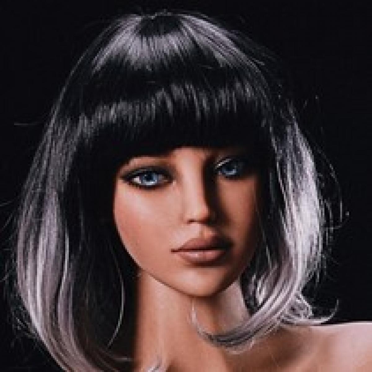 Neodoll Racy Emily - Sex Doll Head - M16 Compatible - Brown - Lucidtoys