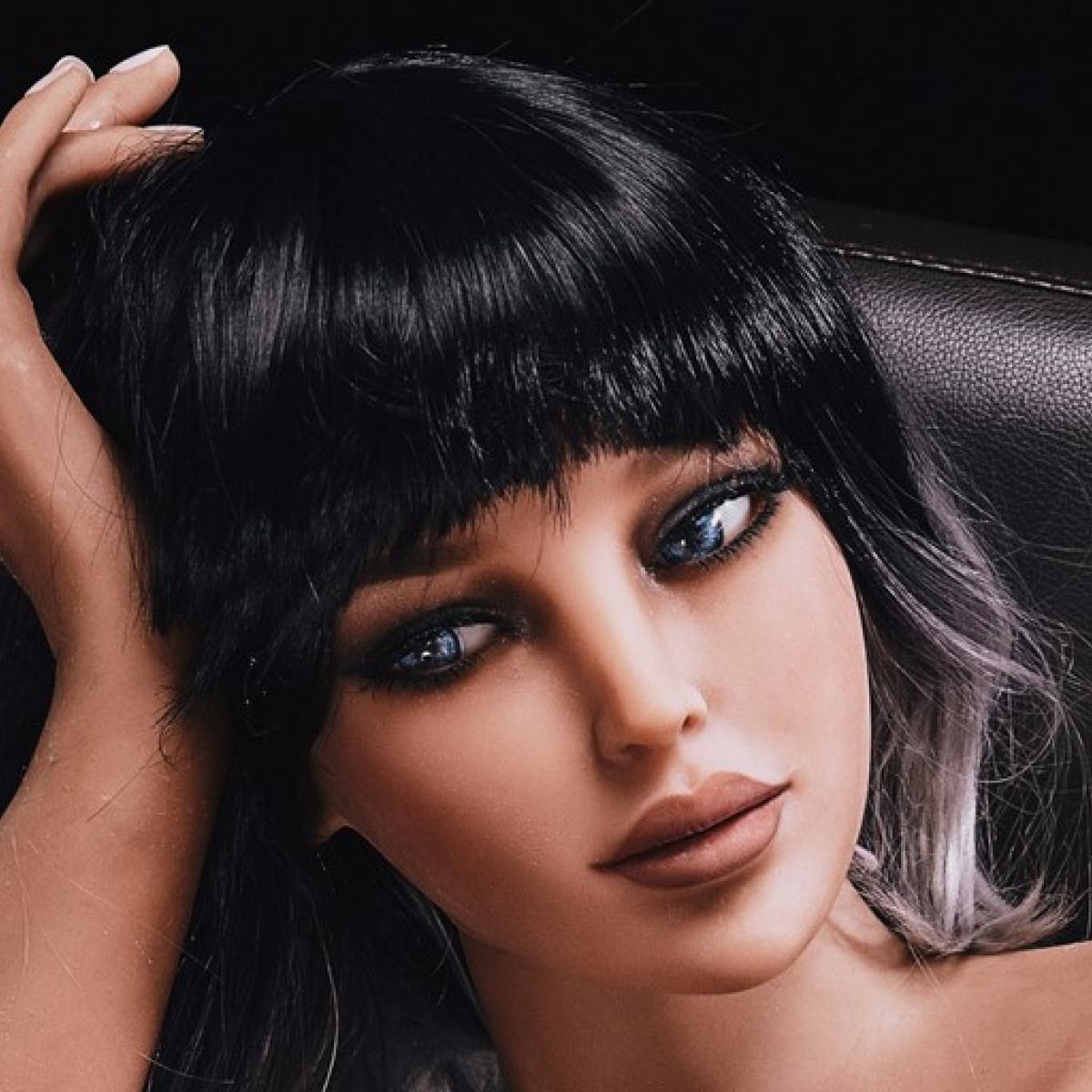Neodoll Racy Emily - Sex Doll Head - M16 Compatible - Brown - Lucidtoys