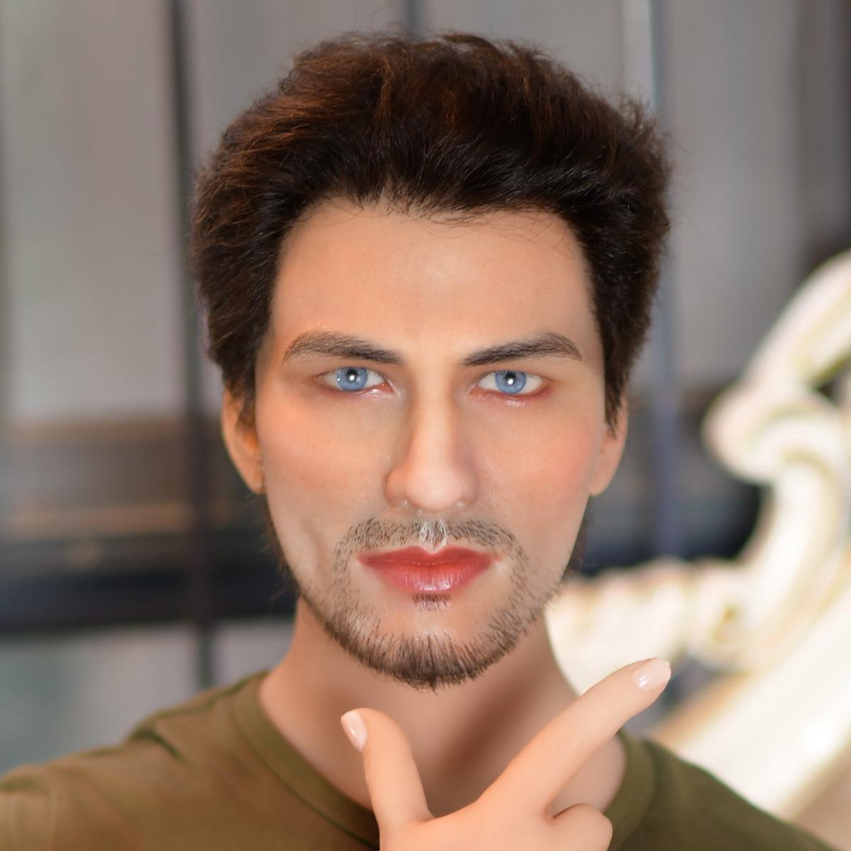 Neodoll Allure - MALE 106 - Sex Doll Head - M16 Compatible - Tan - Lucidtoys