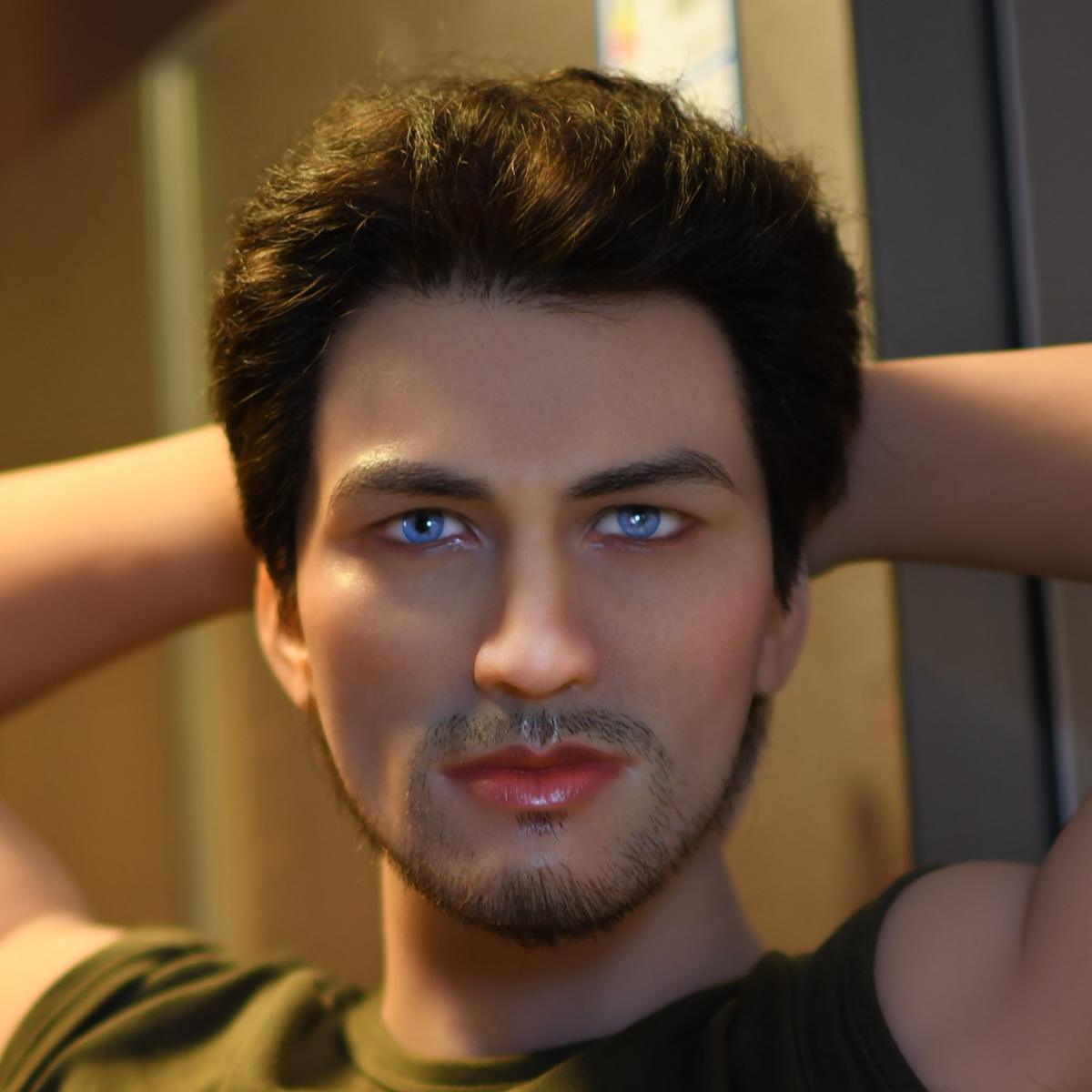 Neodoll Allure - MALE 106 - Sex Doll Head - M16 Compatible - Tan - Lucidtoys