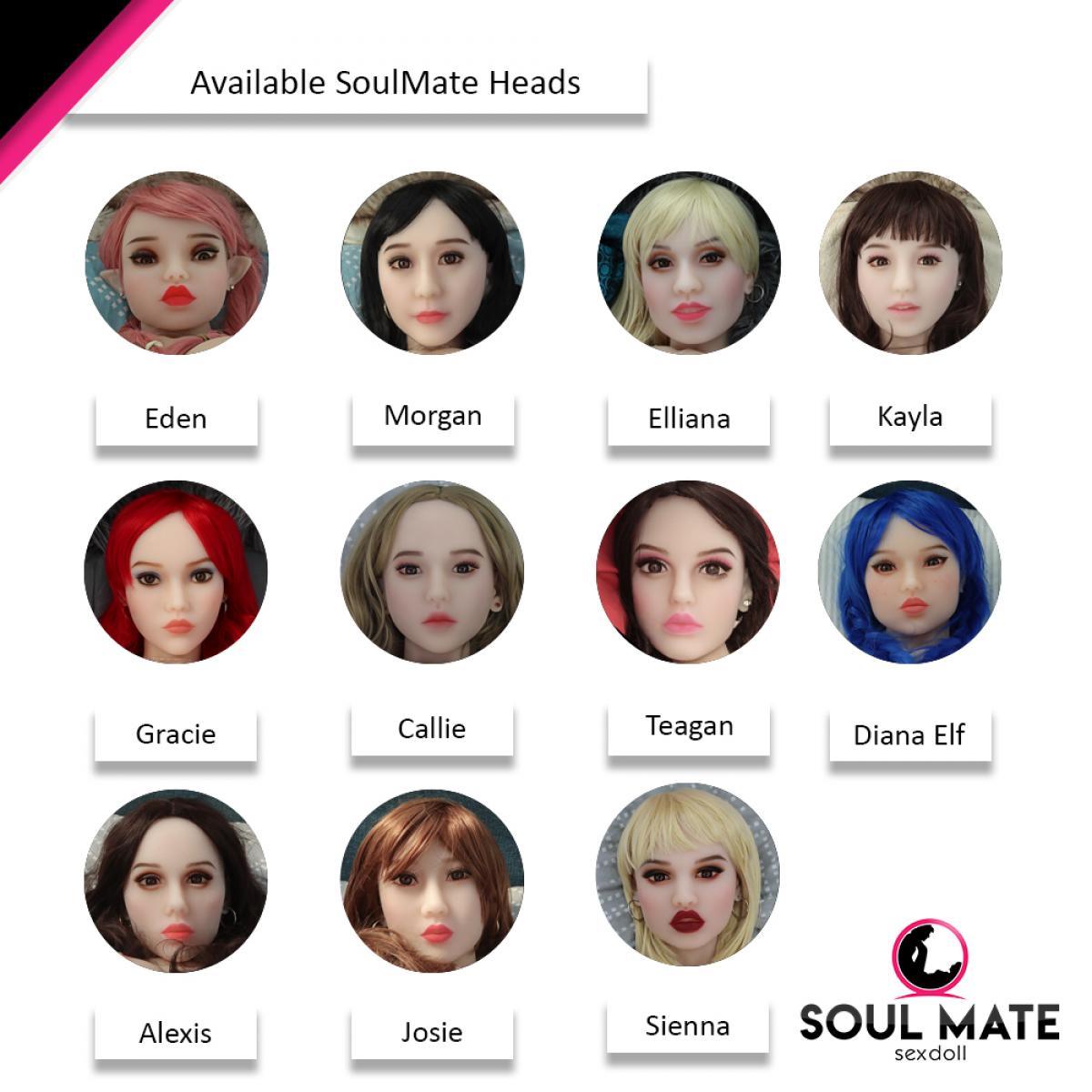 Soulmate Dolls - Emersyn Head With Sex Doll Torso - White - Lucidtoys