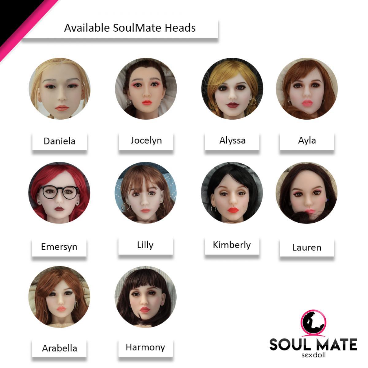 Soulmate Dolls - Emersyn Head With Sex Doll Torso - White - Lucidtoys