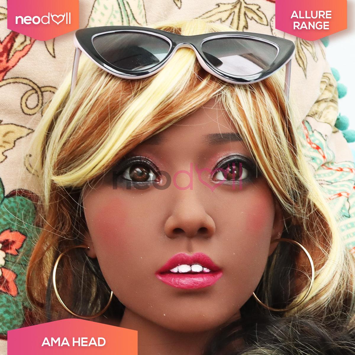 Neodoll Allure Ama - Realistic Sex Doll Head - Black - Lucidtoys
