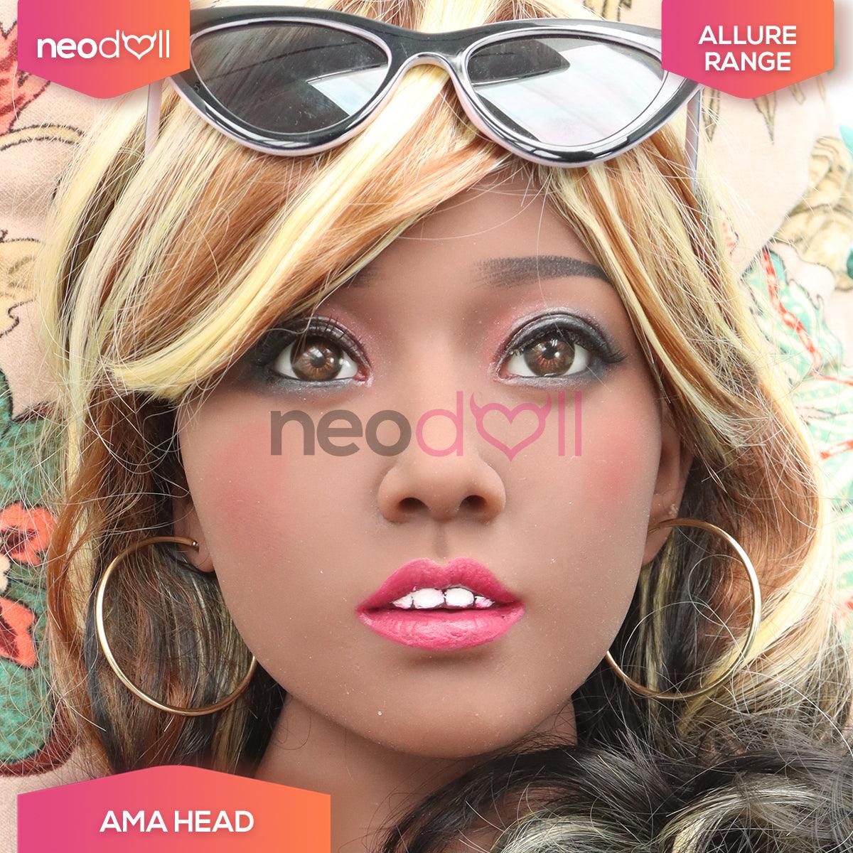 Neodoll Allure Ama - Realistic Sex Doll Head - Black - Lucidtoys